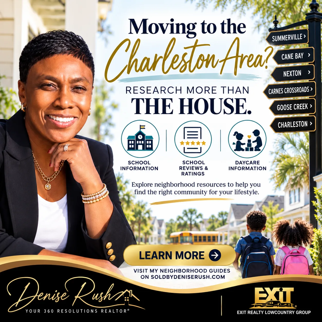 Denise Rush, Moving to the Charleston Area, research more than the house: school and daycare guides