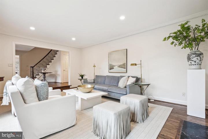 Living room at 11613 Twining Ln Potomac Maryland after professional staging