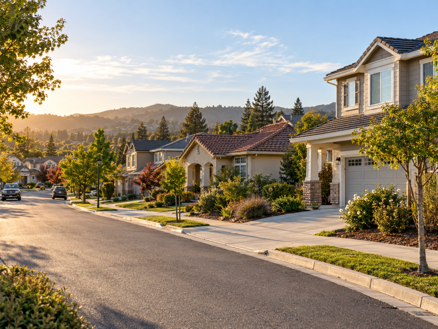 Northern California neighborhood with newer and established homes in today's short-sale market