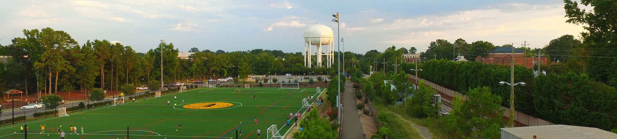Apex Community Park in Apex, NC - a 160-acre park with a 50-acre lake and trails
