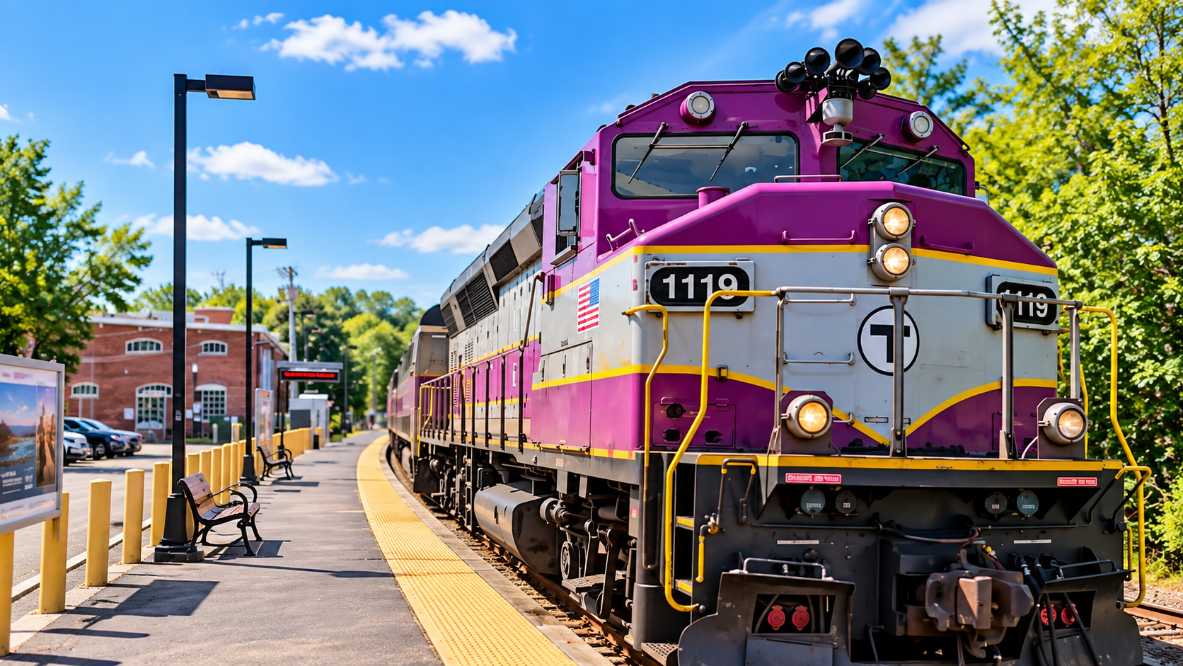 The Ipswich train station on the Newburyport/Rockport commuter rail line on Boston's North Shore