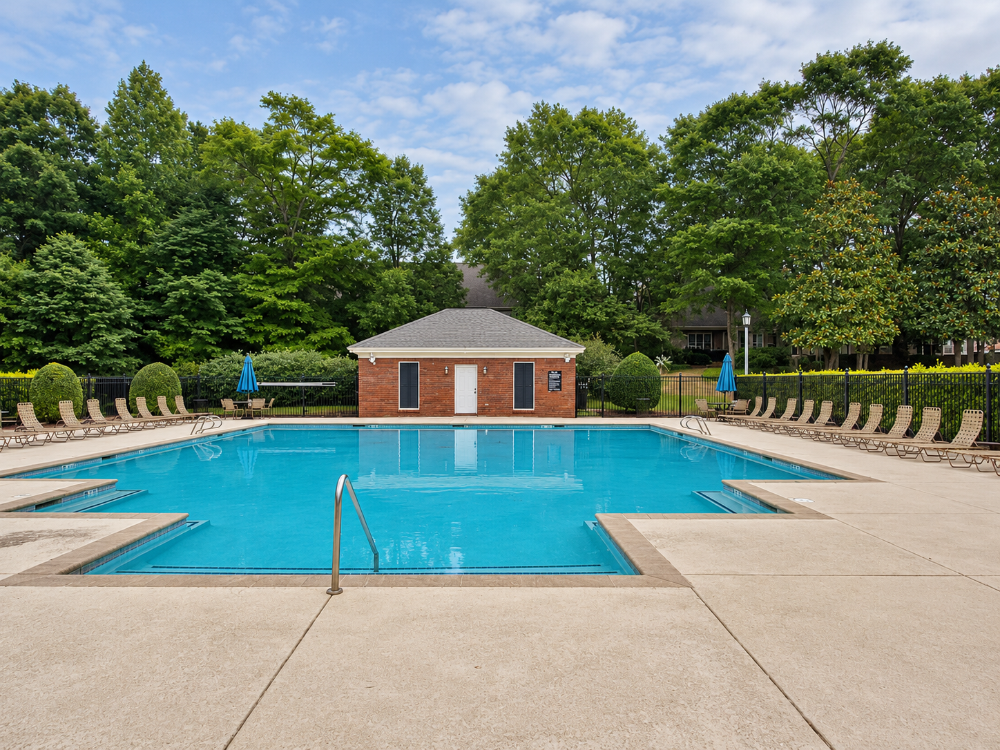 Community pool retreat in Moores Mill, Auburn, Alabama