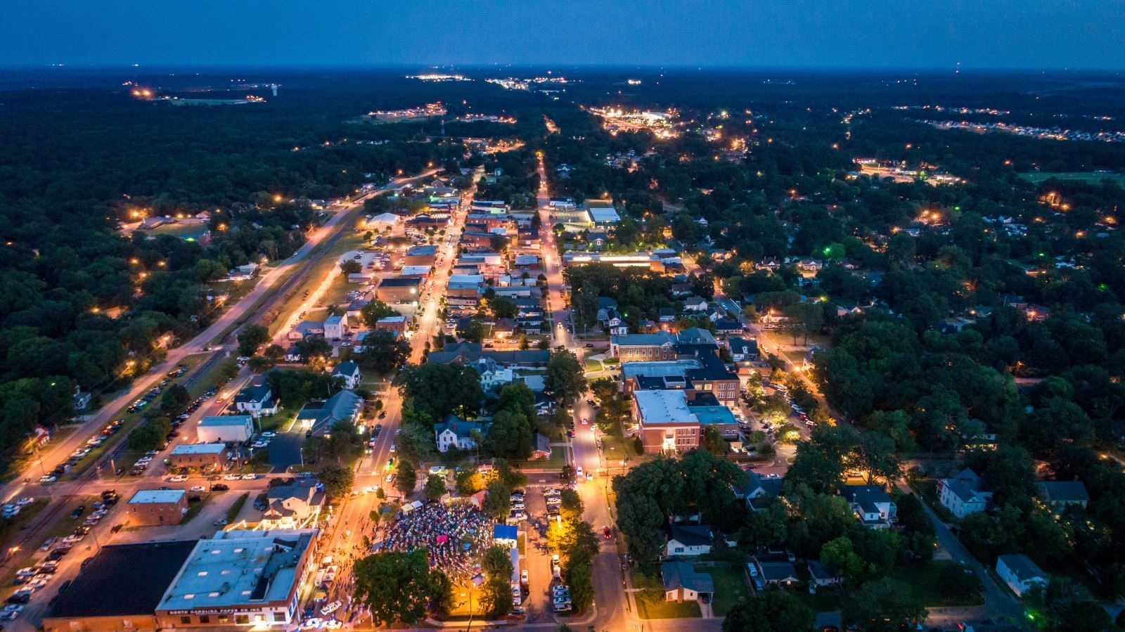 Downtown Clayton North Carolina cityscape