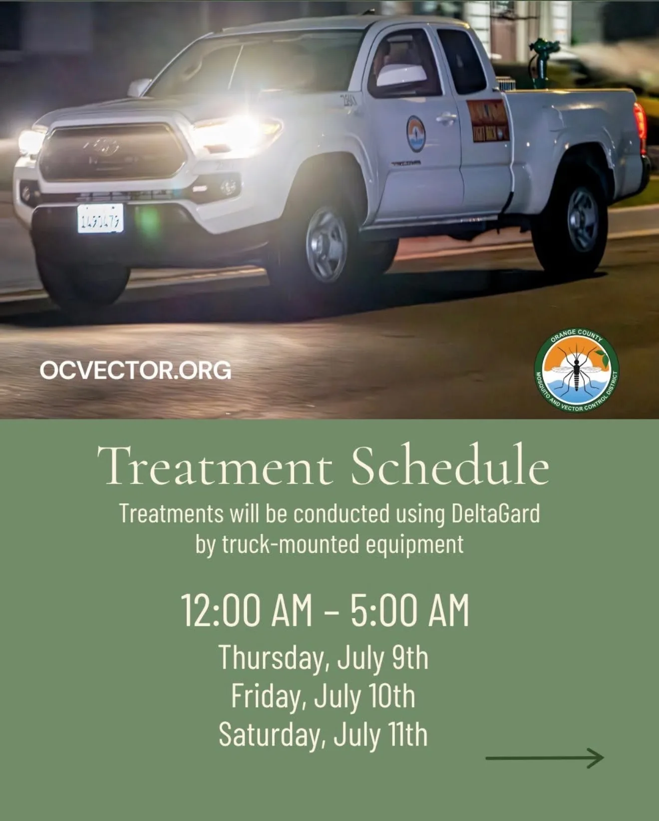 What You Should Know safety information sheet about mosquito control treatment — product safety, health impact, and preparation guidelines