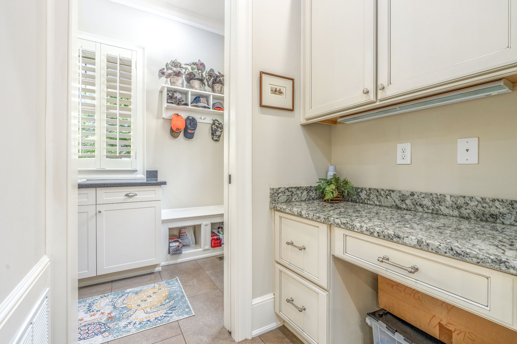 Mudroom with bench and storage