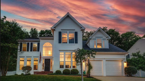 Ashburn Virginia modern planned community with well-maintained homes