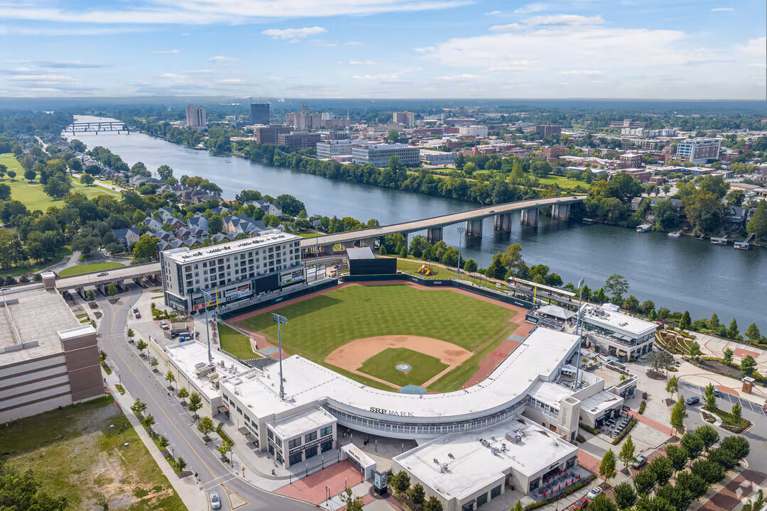 Ball field along the river in the CSRA area