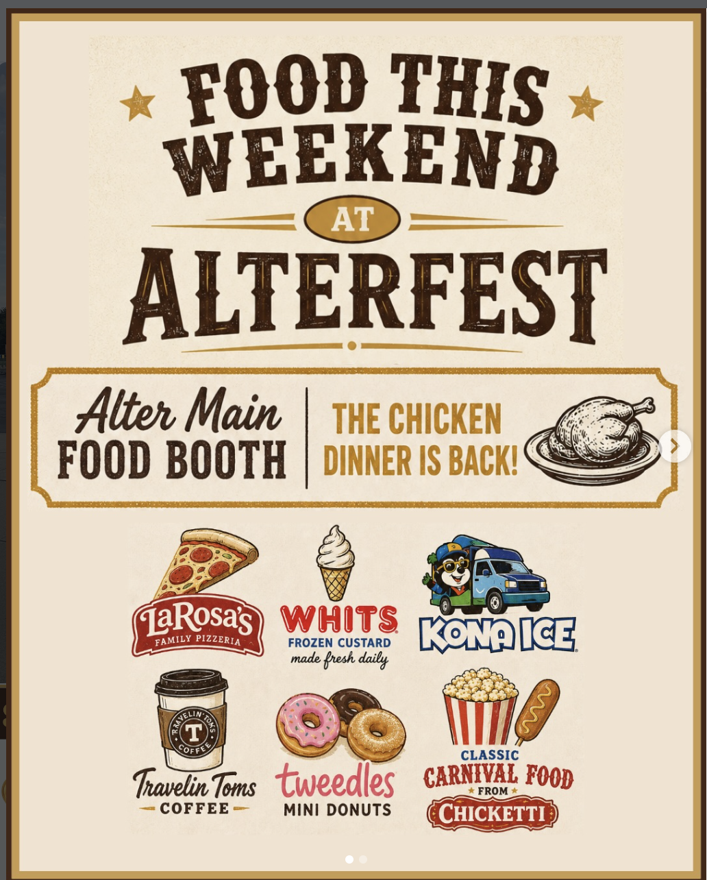 AlterFest 2026 food vendors flyer