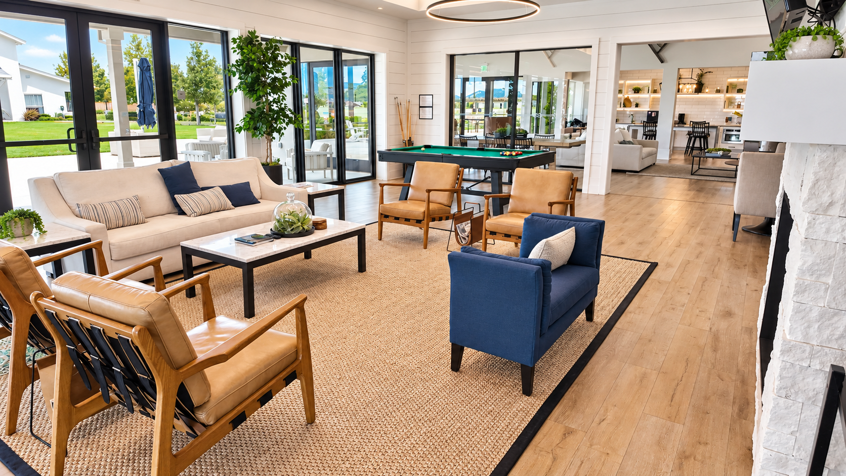 The billiards lounge at Club Liberty, Summit at Liberty, Rio Vista