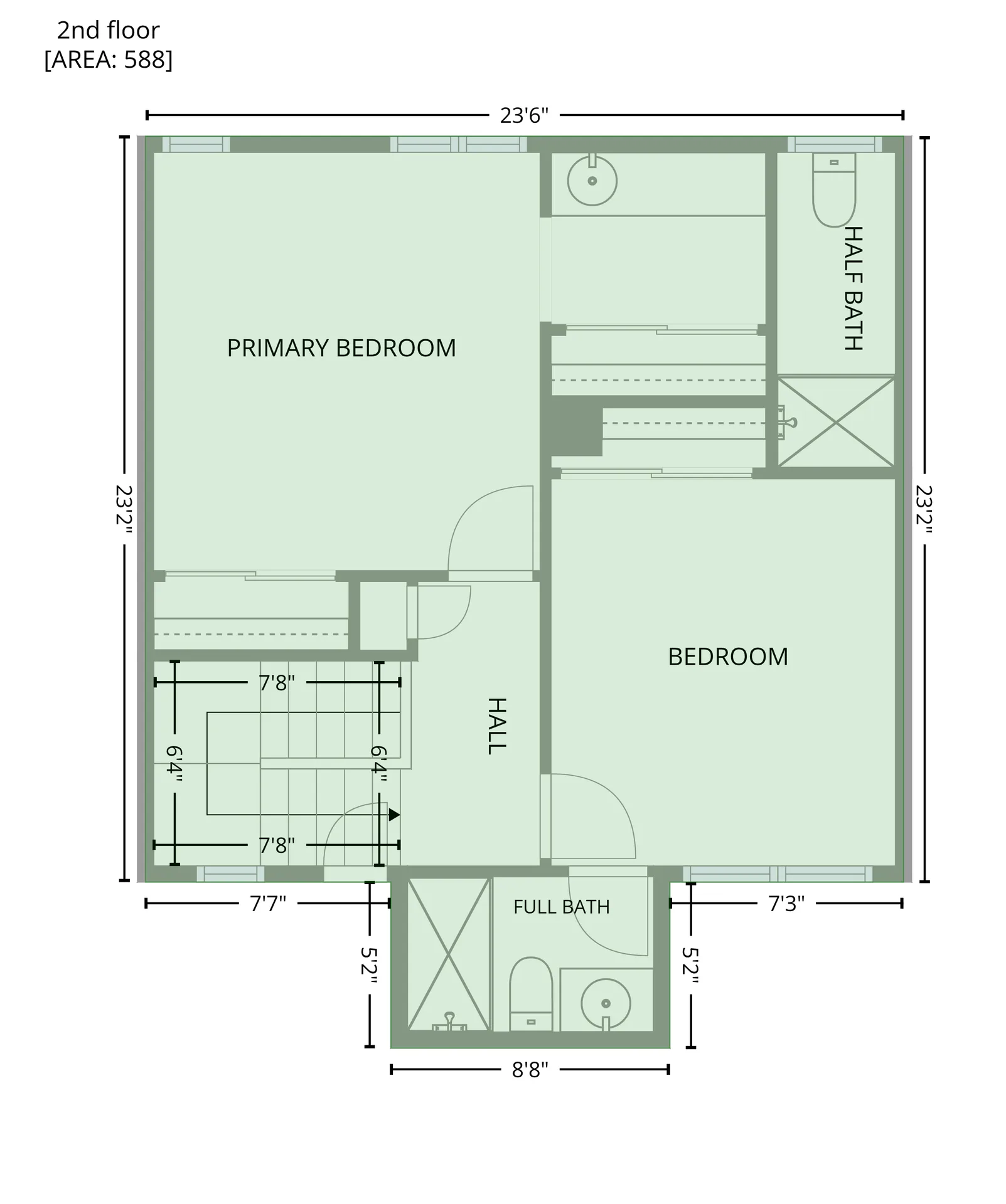 Second floor plan for 8 Silverwood, Irvine