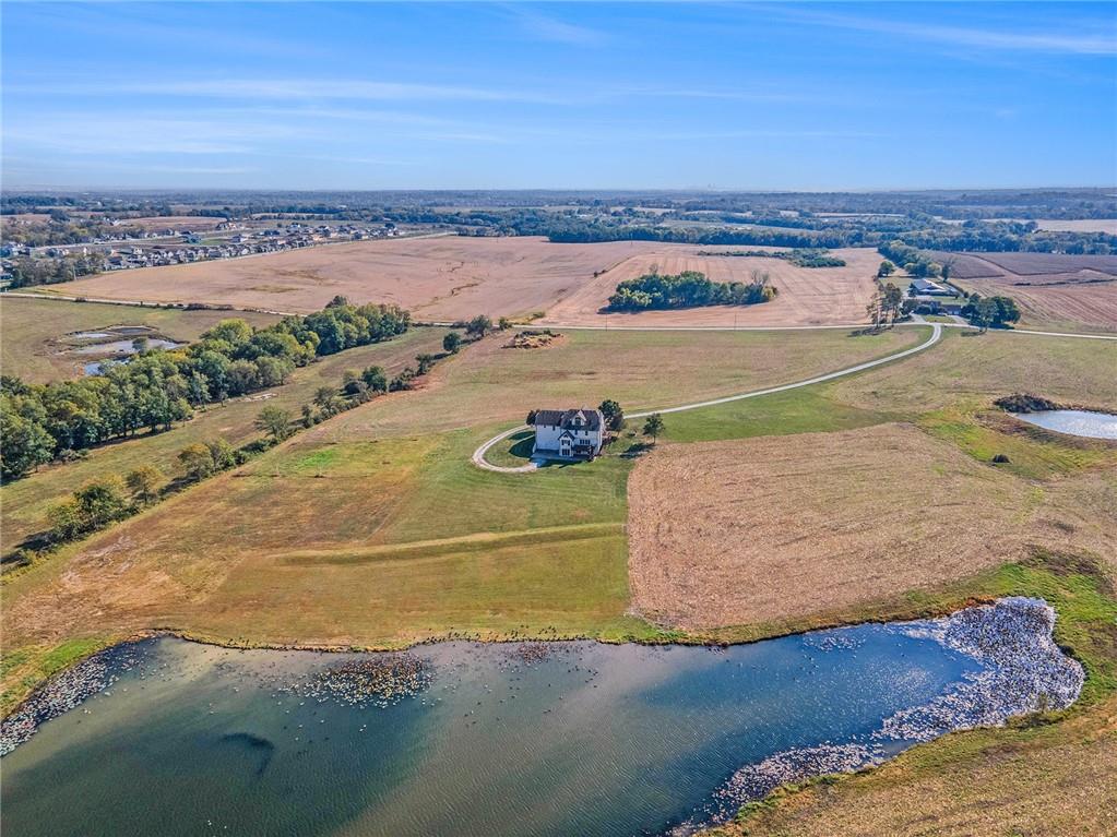 Aerial view of 20-acre estate