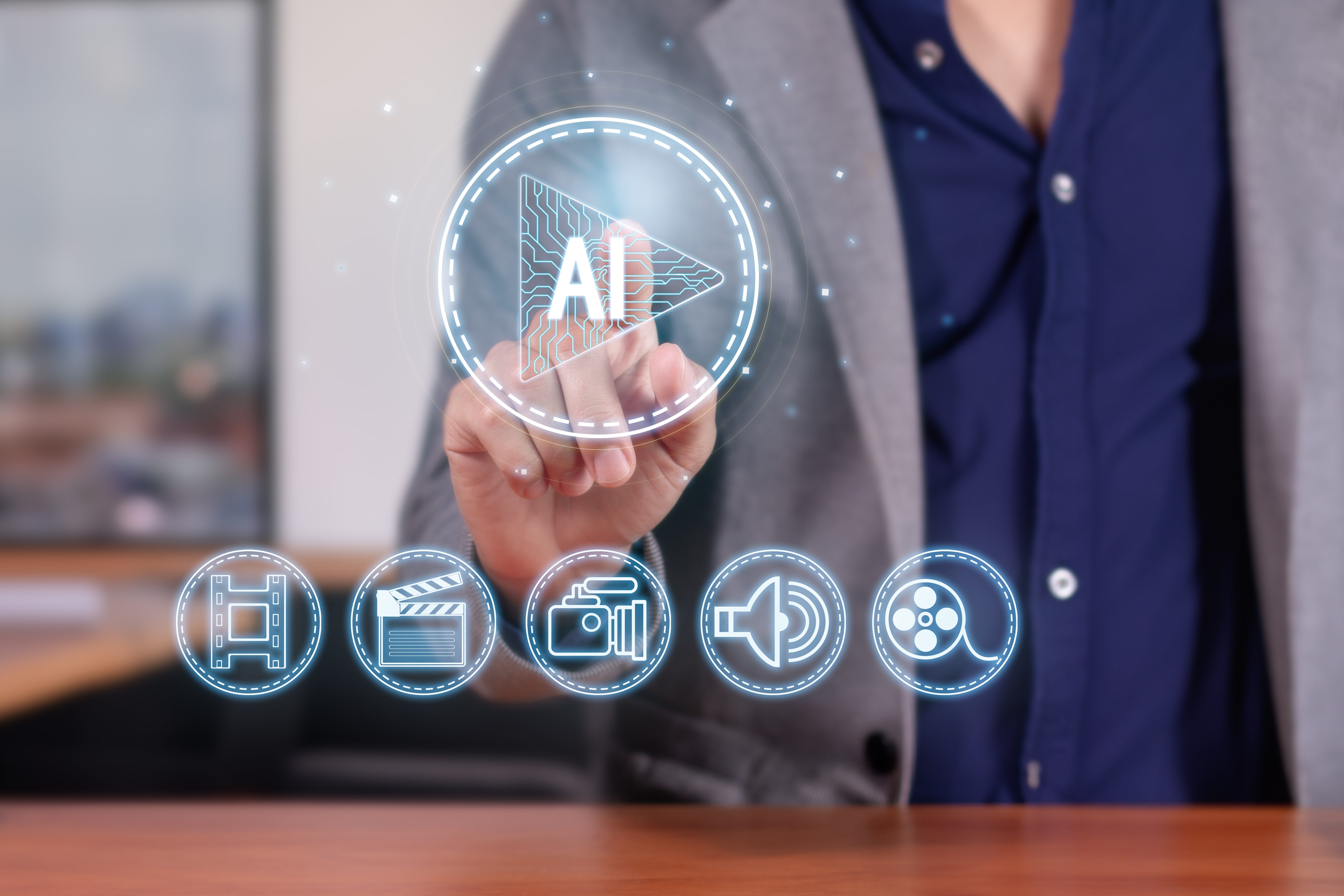 AI-powered marketing tools dashboard showing digital advertising and analytics for real estate listings