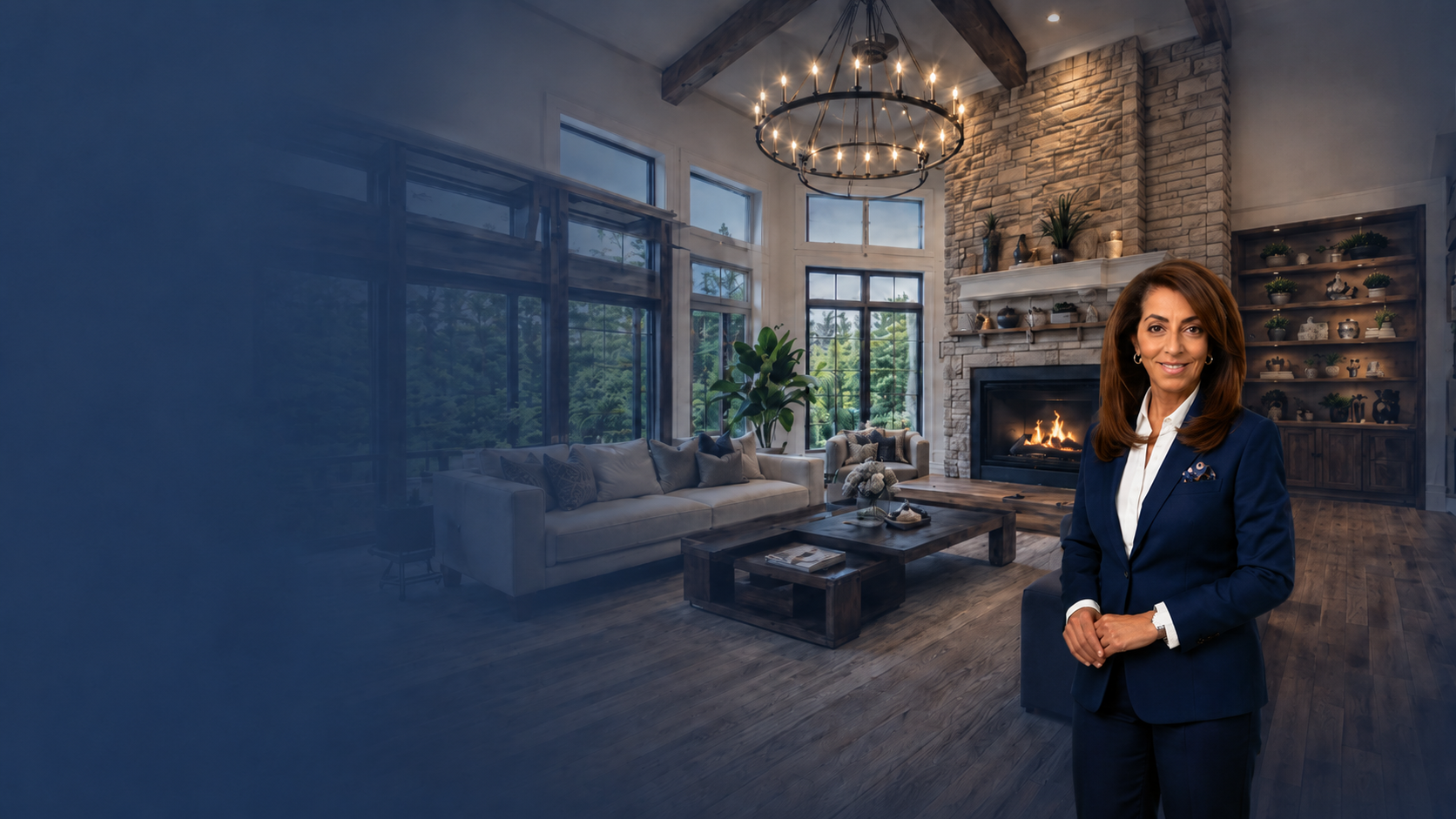 Linda Limehouse in front of luxury interior
