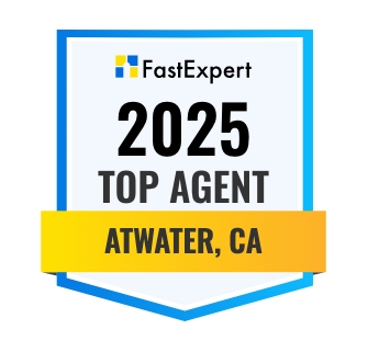 FastExpert Top Agent 2025, Atwater CA award badge