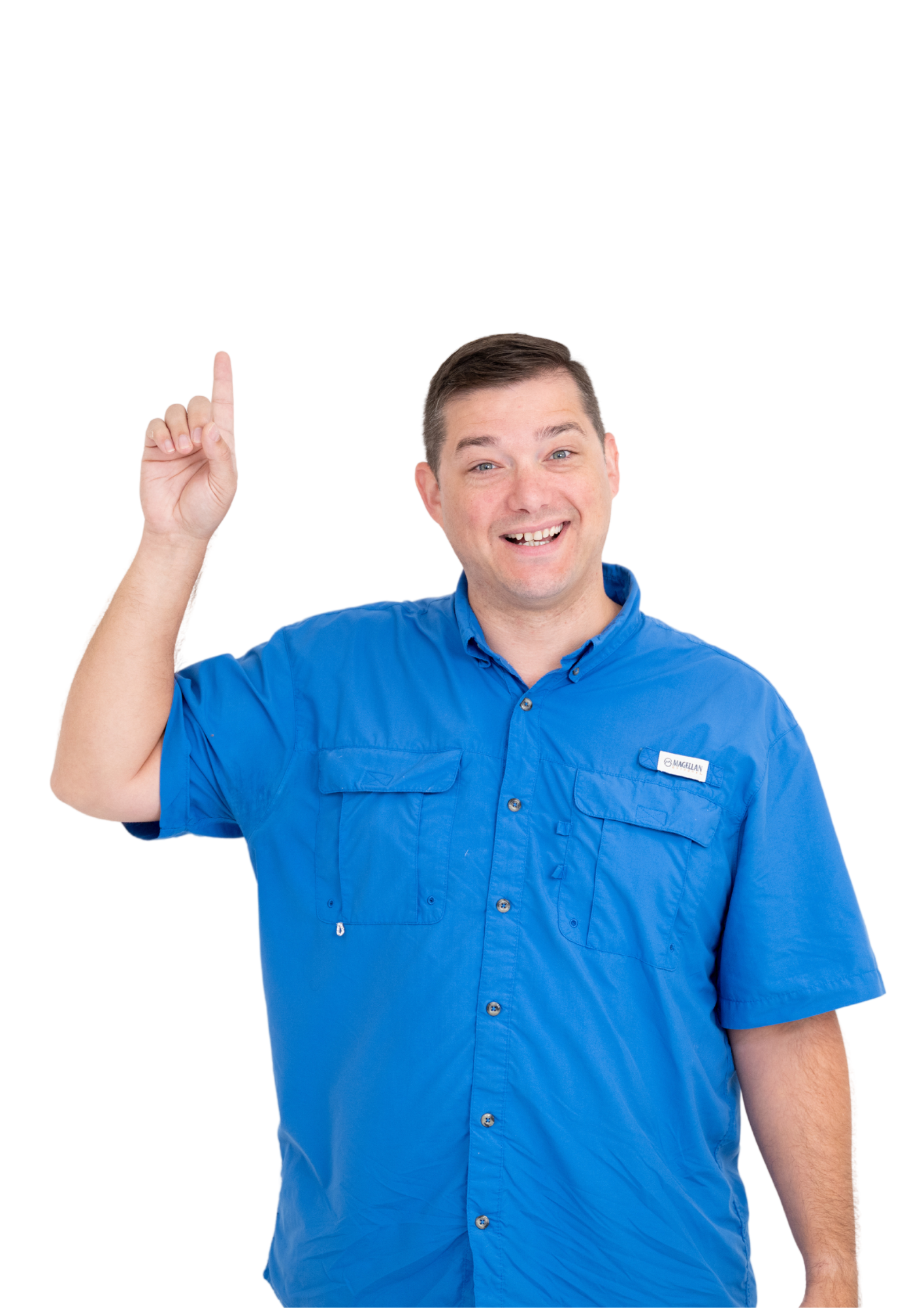 Tyler Gibson pointing up