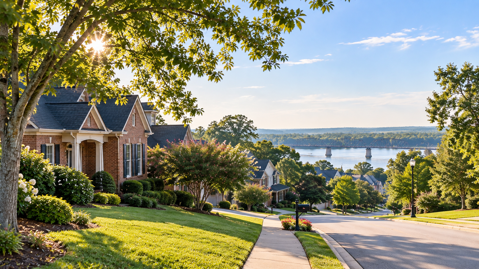 Established North Augusta residential neighborhood with mature trees and classic Southern homes
