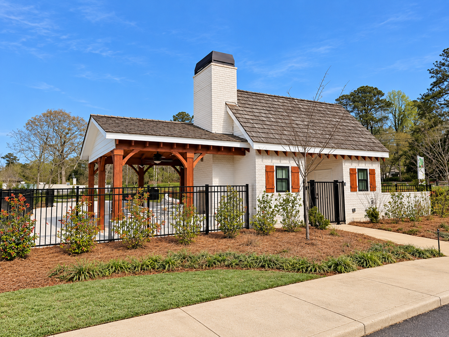 Covered pavilion in Hidden Lakes, Auburn, Alabama