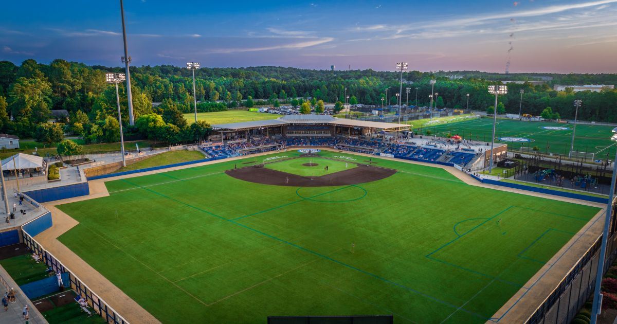 Ting Park stadium in Holly Springs, NC, home of the Holly Springs Salamanders
