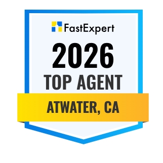 FastExpert Top Agent 2026, Merced CA award badge