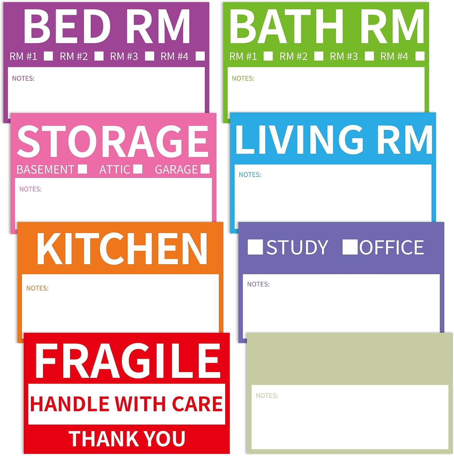 340 Home Moving Labels