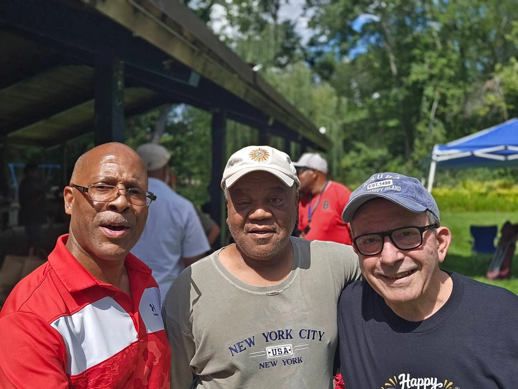 Community members at the 2026 West Haven Old School Reunion Cookout, including the owner of Corso's Deli & Subs.