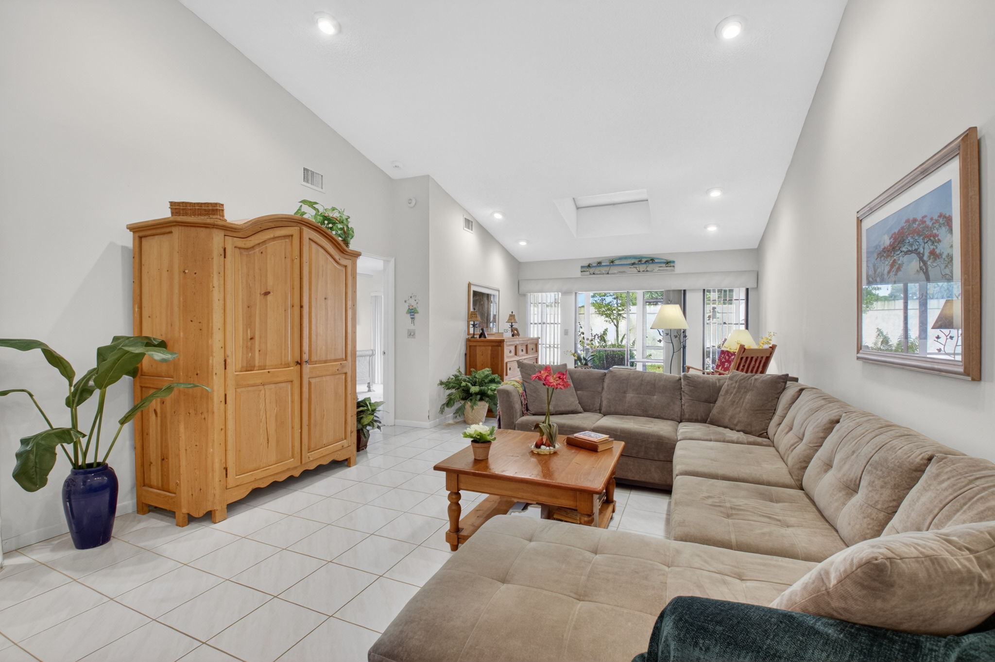 Updated kitchen at 10039 Andrea Lane A with quartz countertops and stainless steel appliances