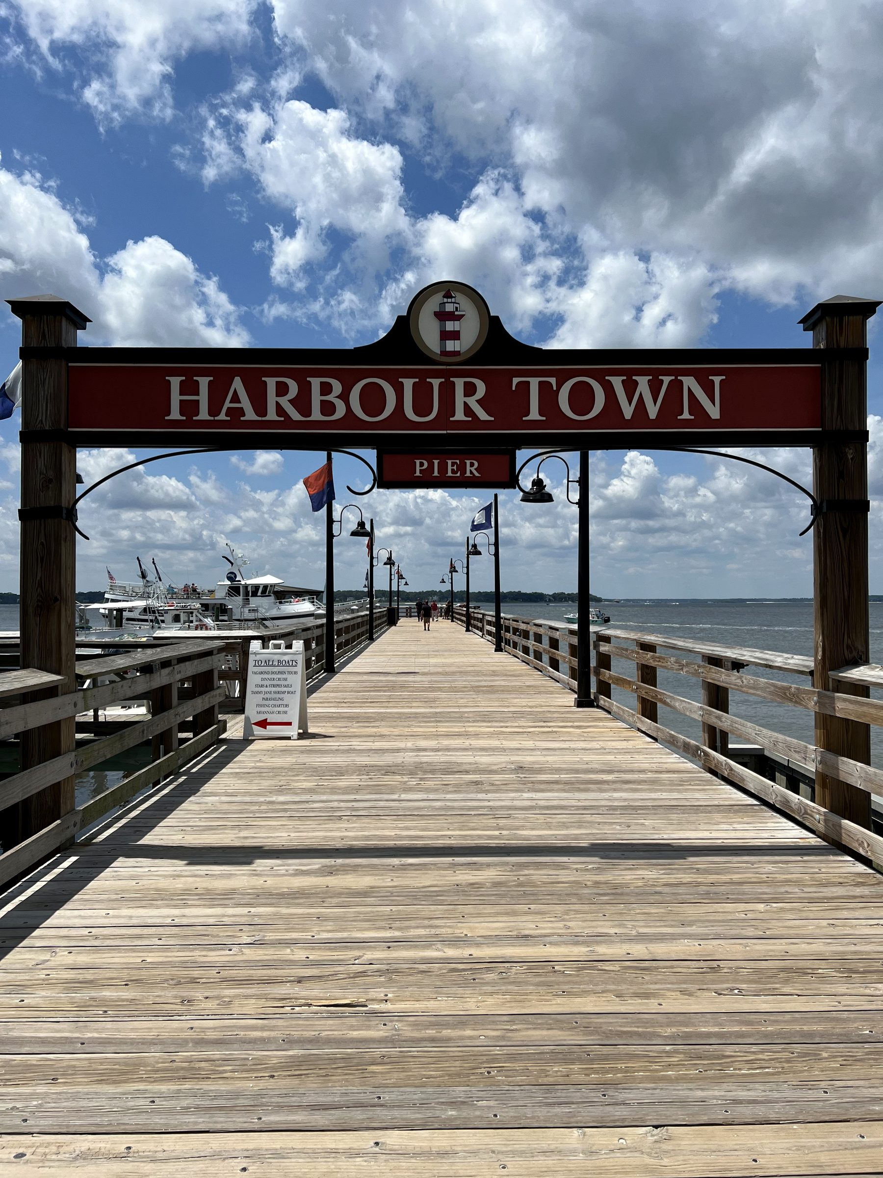 Harbour Town pier entrance in Sea Pines, Hilton Head Island