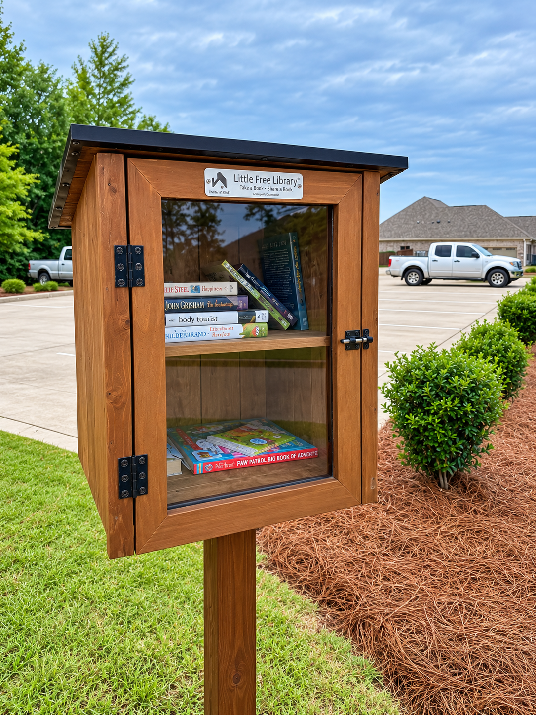 Little free library in Cannongate, Auburn, Alabama