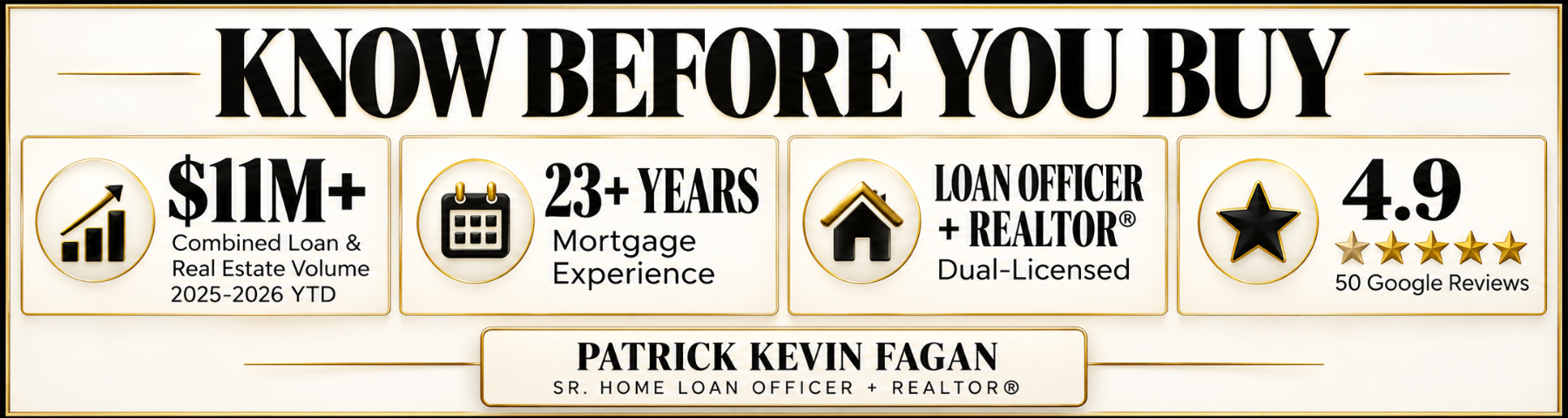Credibility highlights for Patrick Kevin Fagan, The Mortgage Patriot, first-time homebuyer webinar