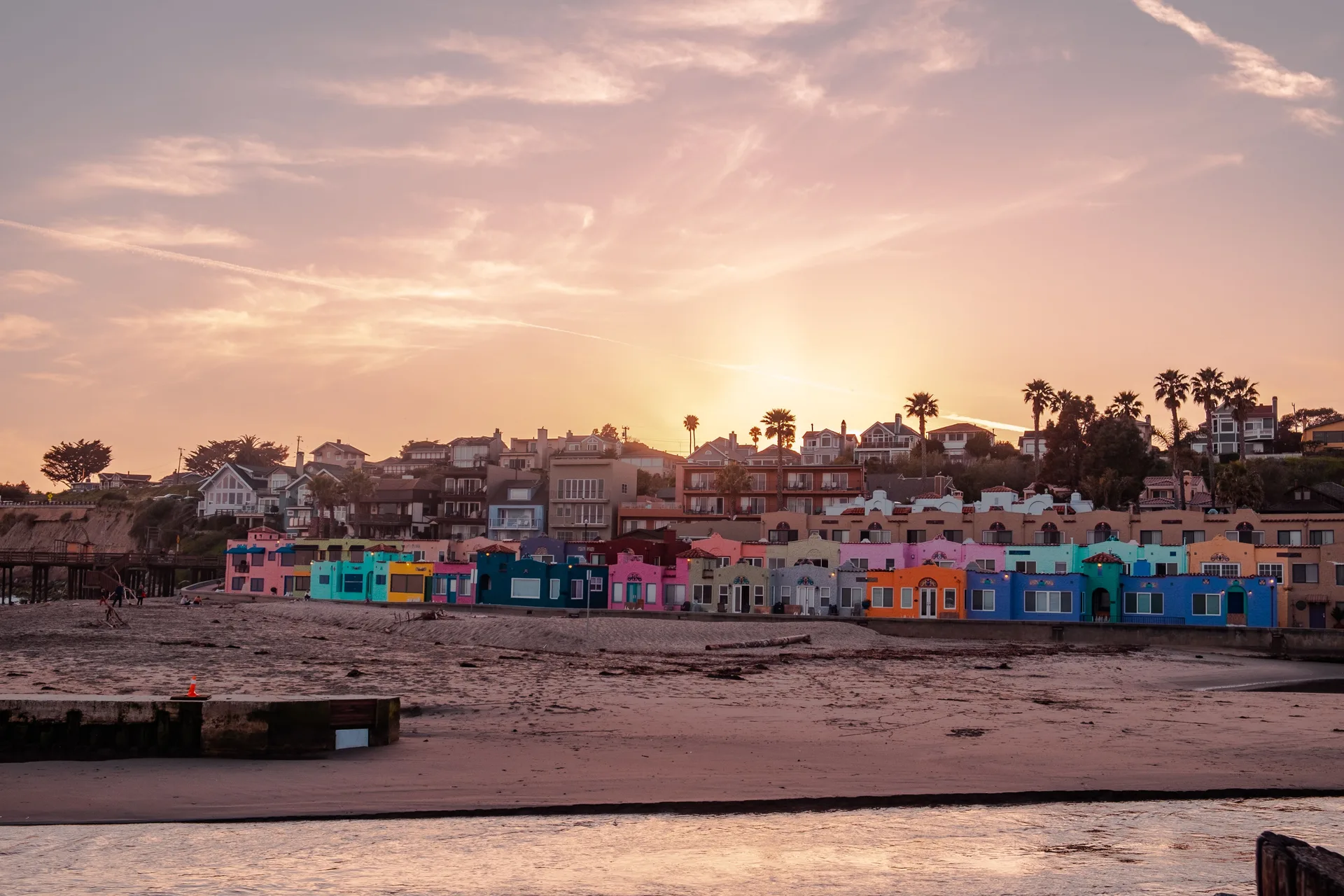Capitola Village waterfront in Santa Cruz County California