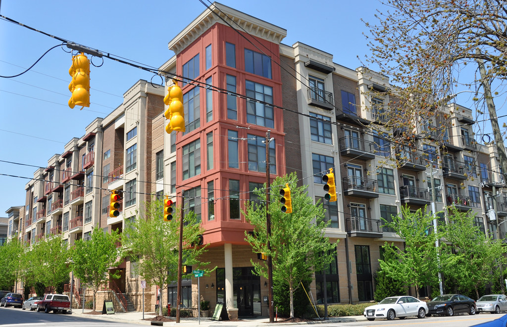 Downtown condos and towers in Raleigh, North Carolina