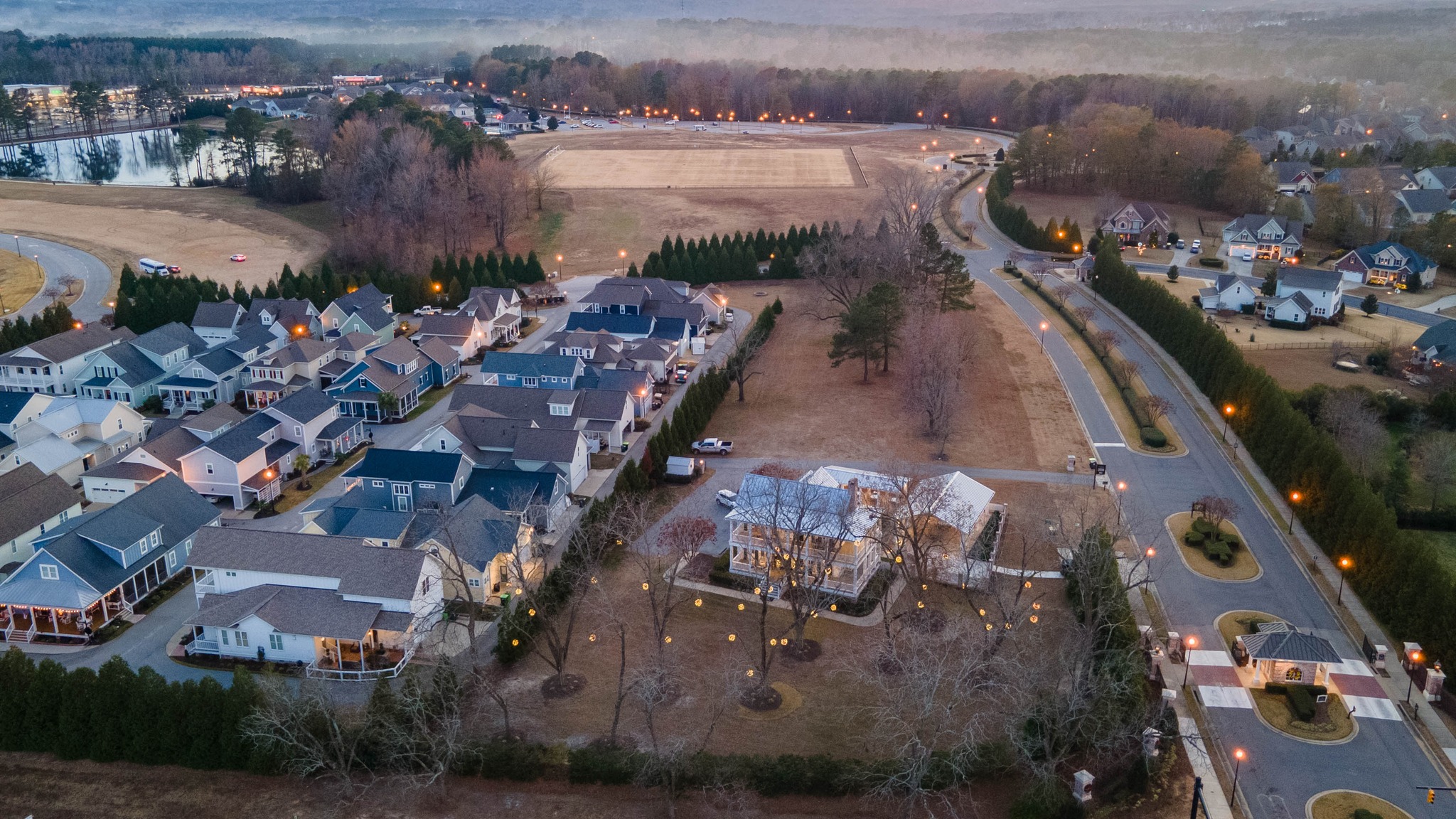 Aerial View of Neighborhood