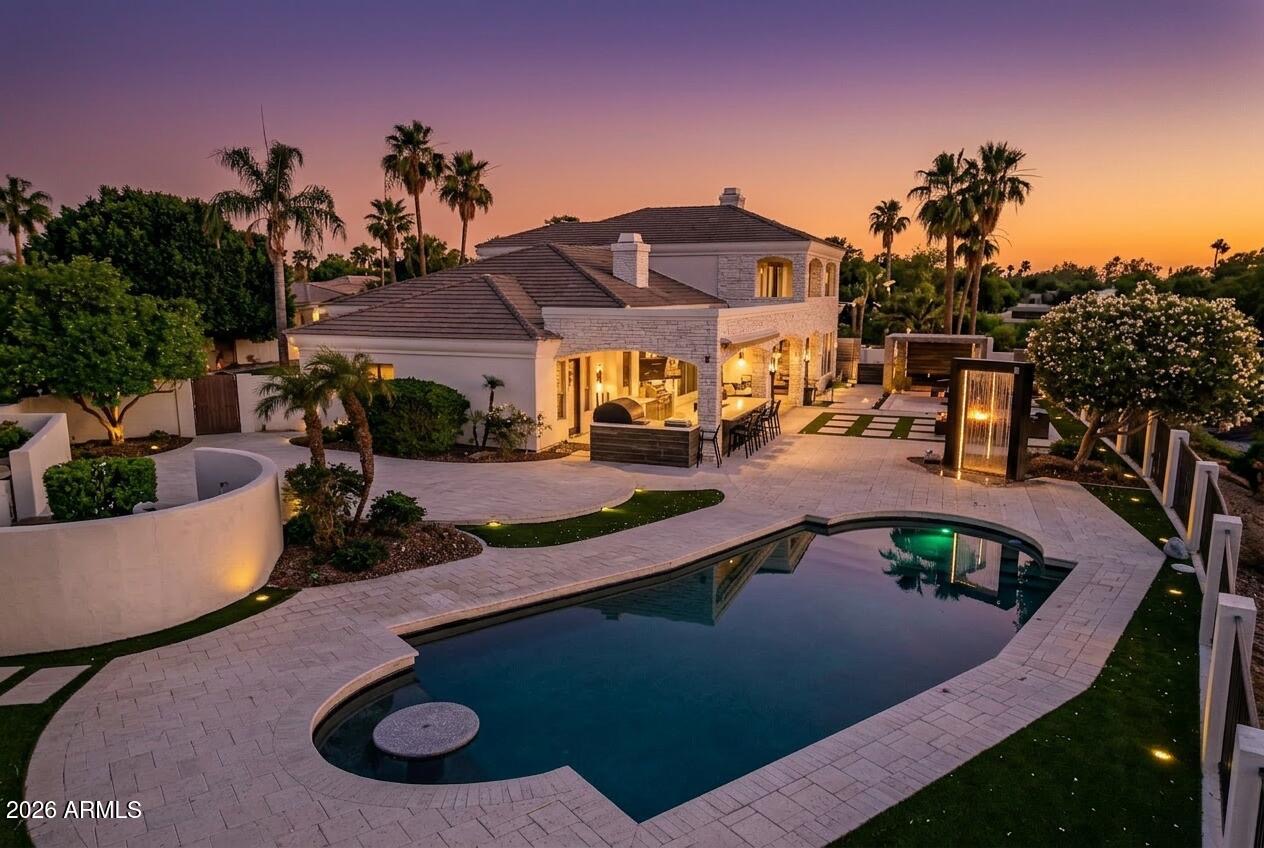 Backyard exterior view angle one