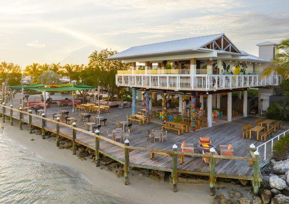 Colorful waterfront scene in Islamorada, the Sport Fishing Capital of the Florida Keys