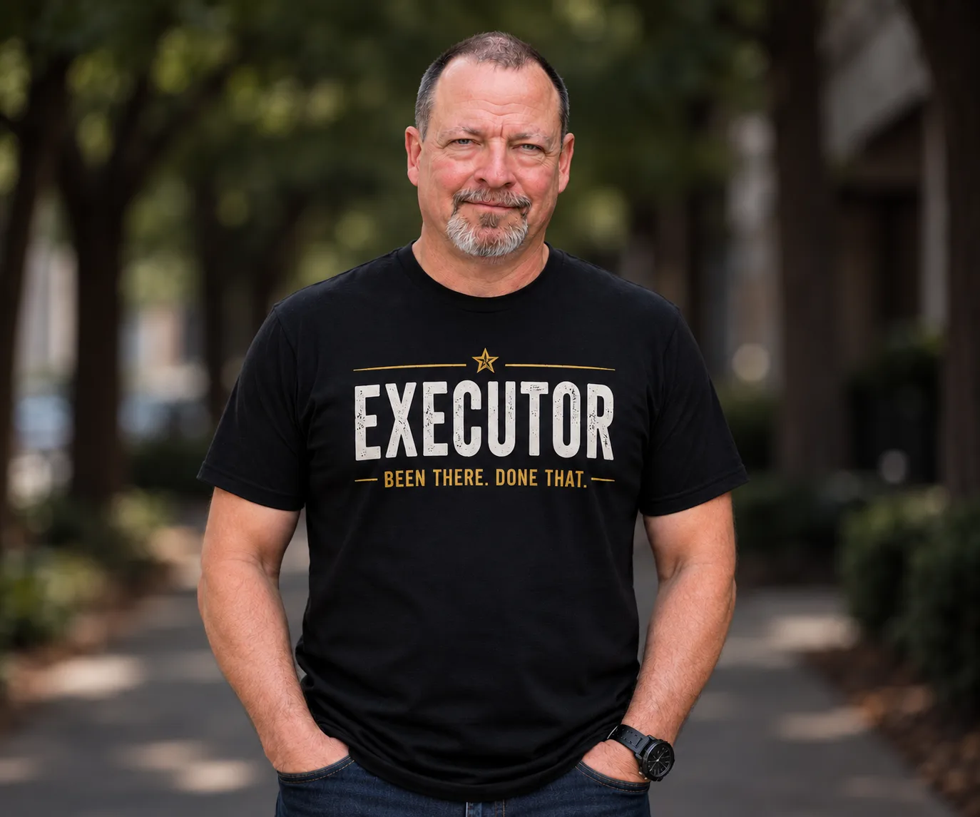 Guy's EXECUTOR t-shirt: Been there. Done that.