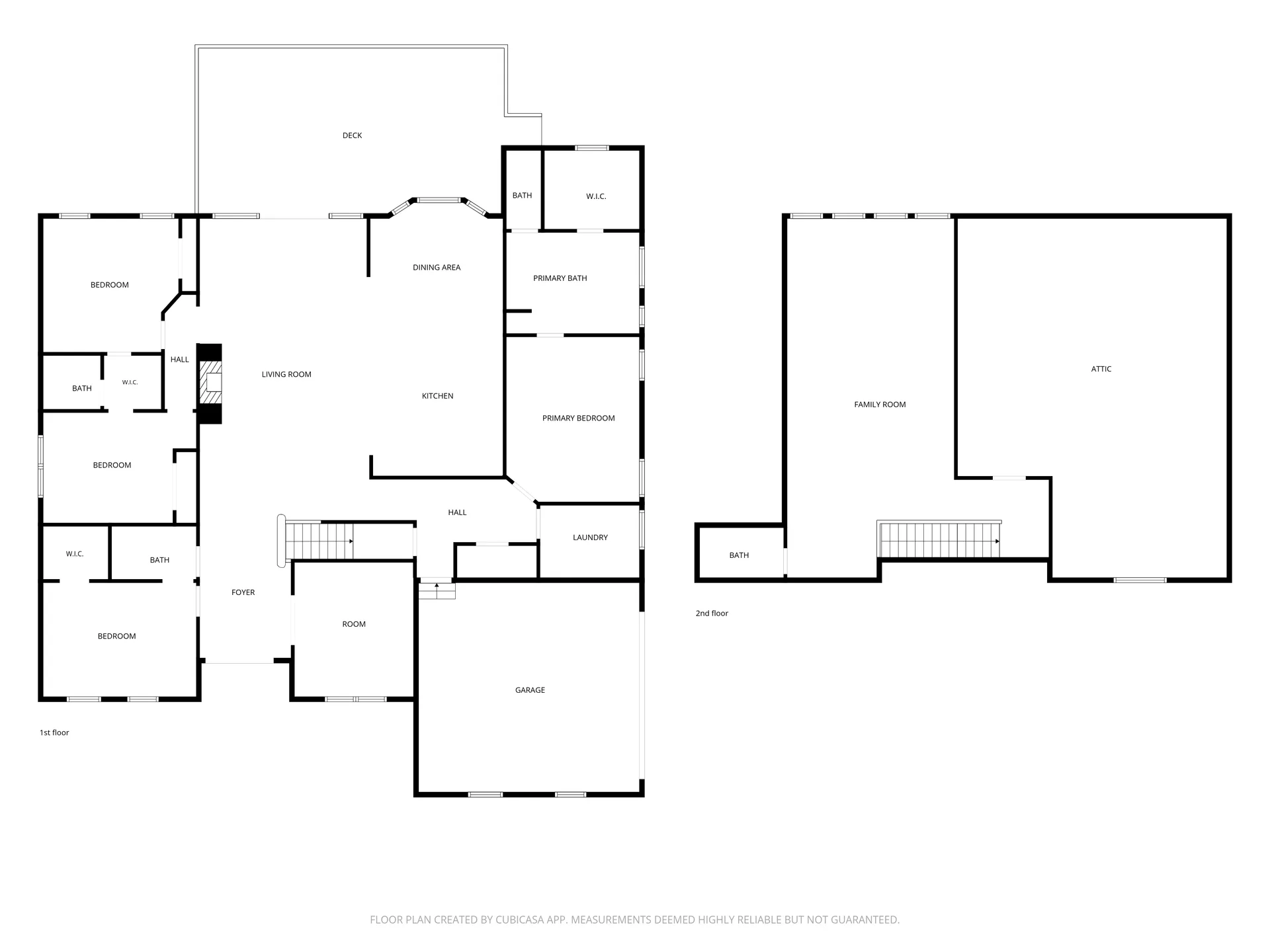 Floor plan of 119 Hastings Point Dr showing four bedrooms and three full baths on the main level plus the finished bonus room and half bath upstairs