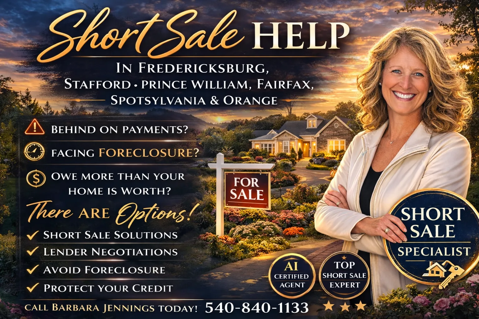 Short sale home Barbara Jennings helped close in the Fredericksburg region