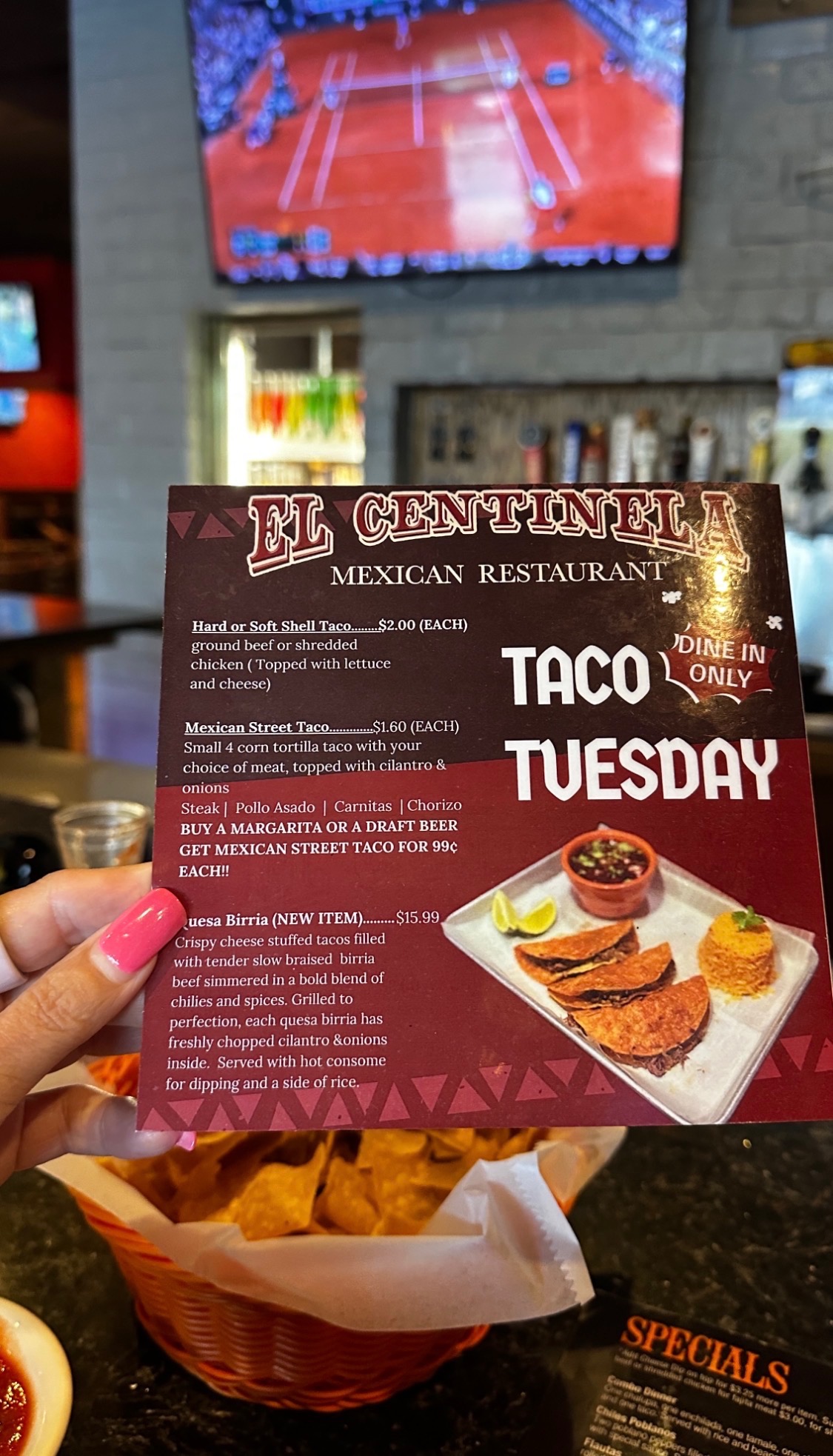 Bar area at El Centinela Mexican restaurant in Flowery Branch Georgia