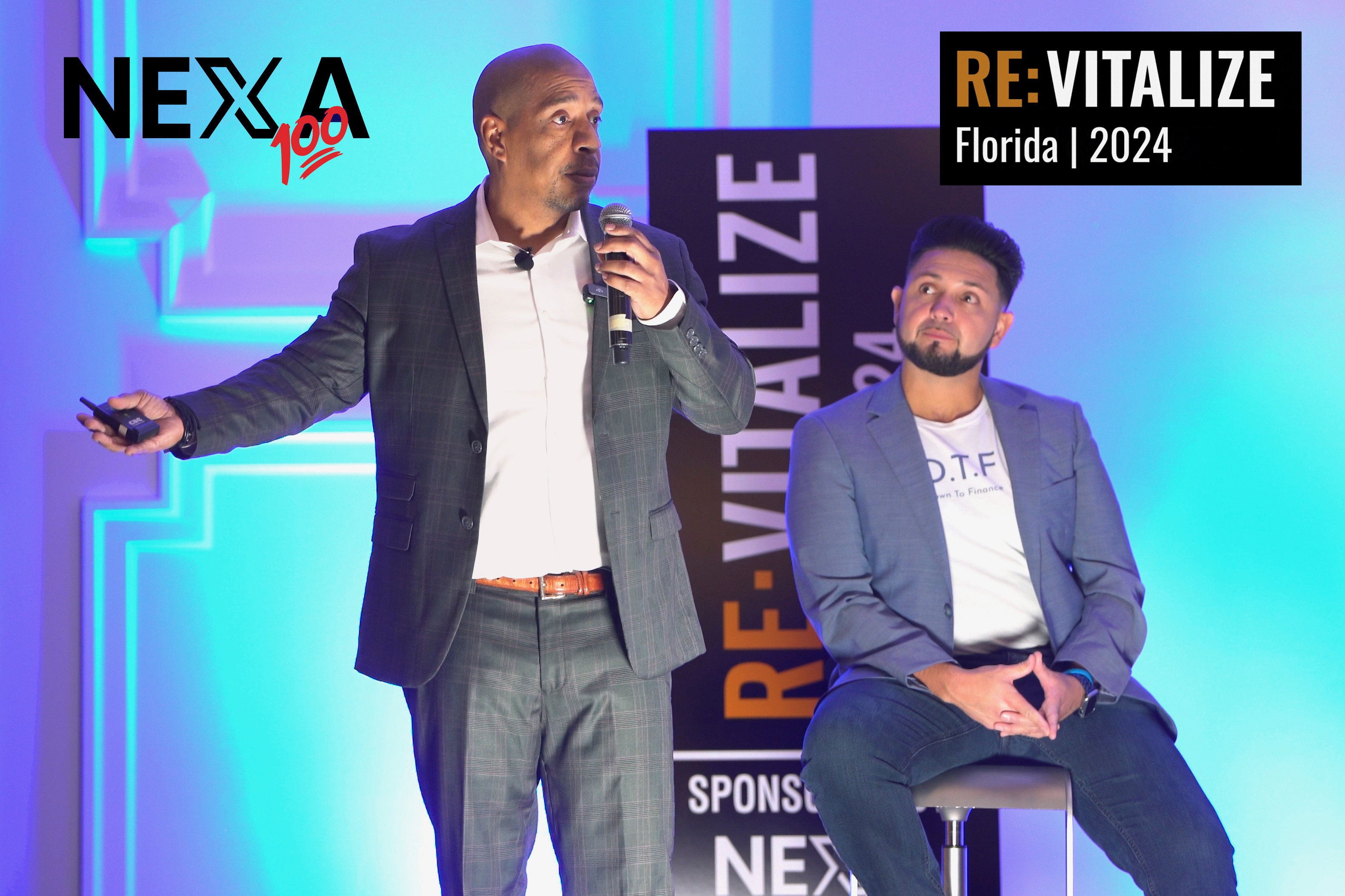 Rob Cole speaking on stage at RE:Vitalize 2024