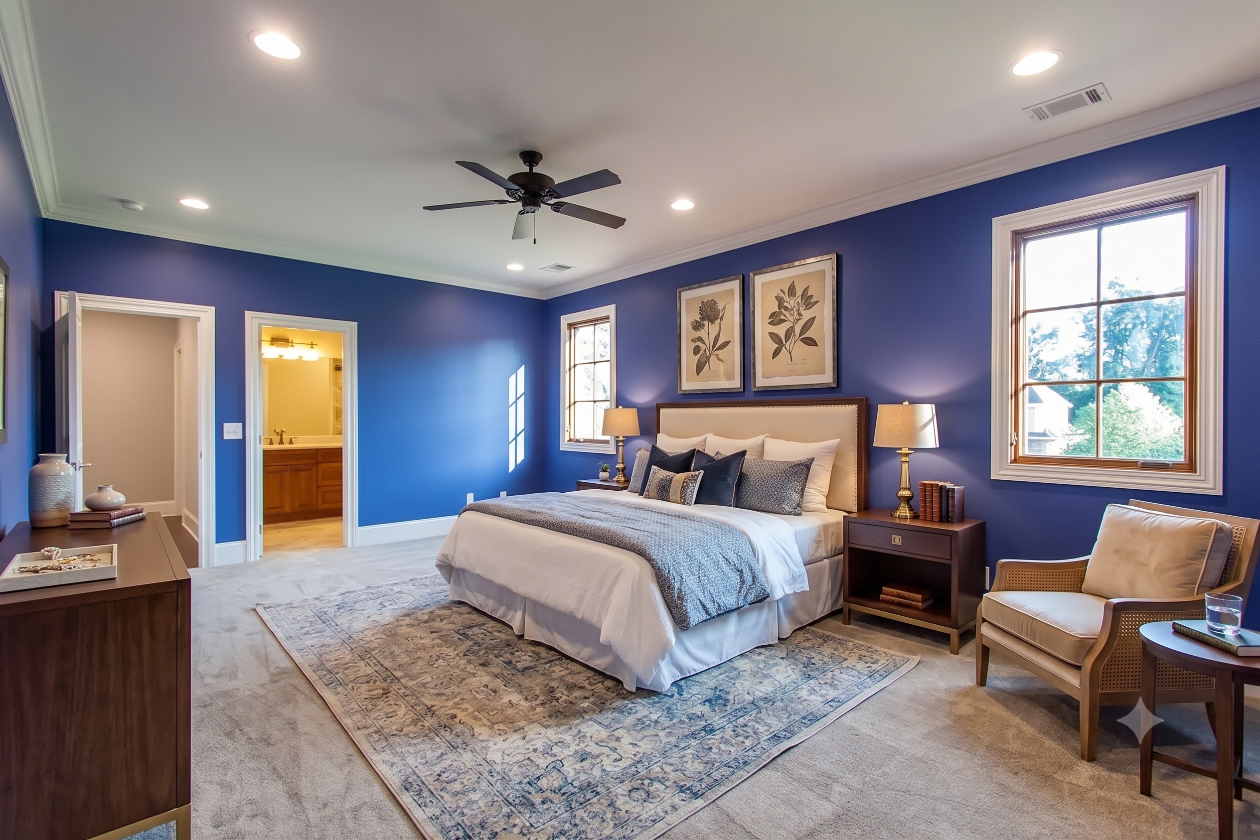 Virtually staged bedroom 3