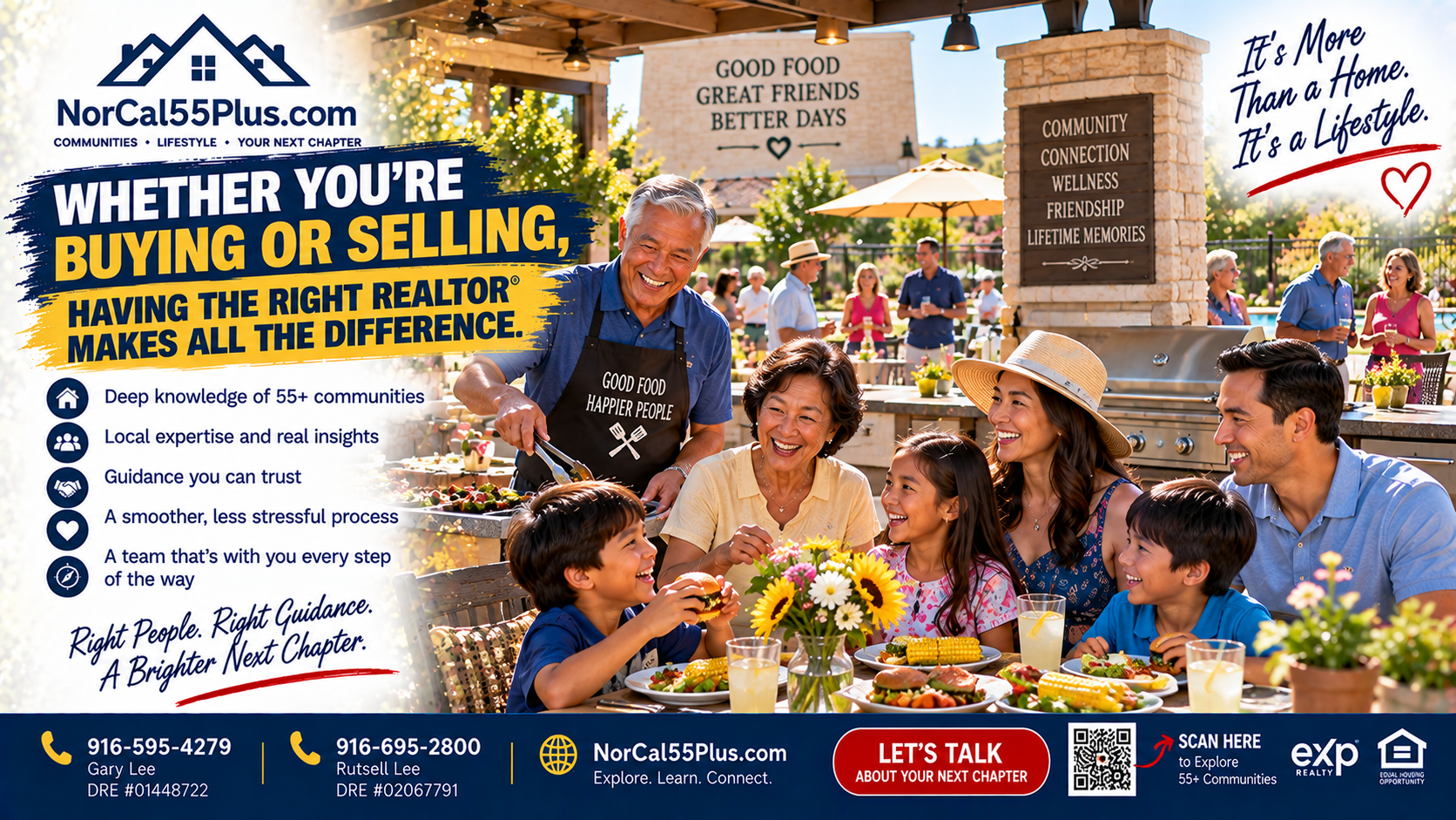 Video slide explaining that buyers are choosing a lifestyle in active adult communities, not just a house