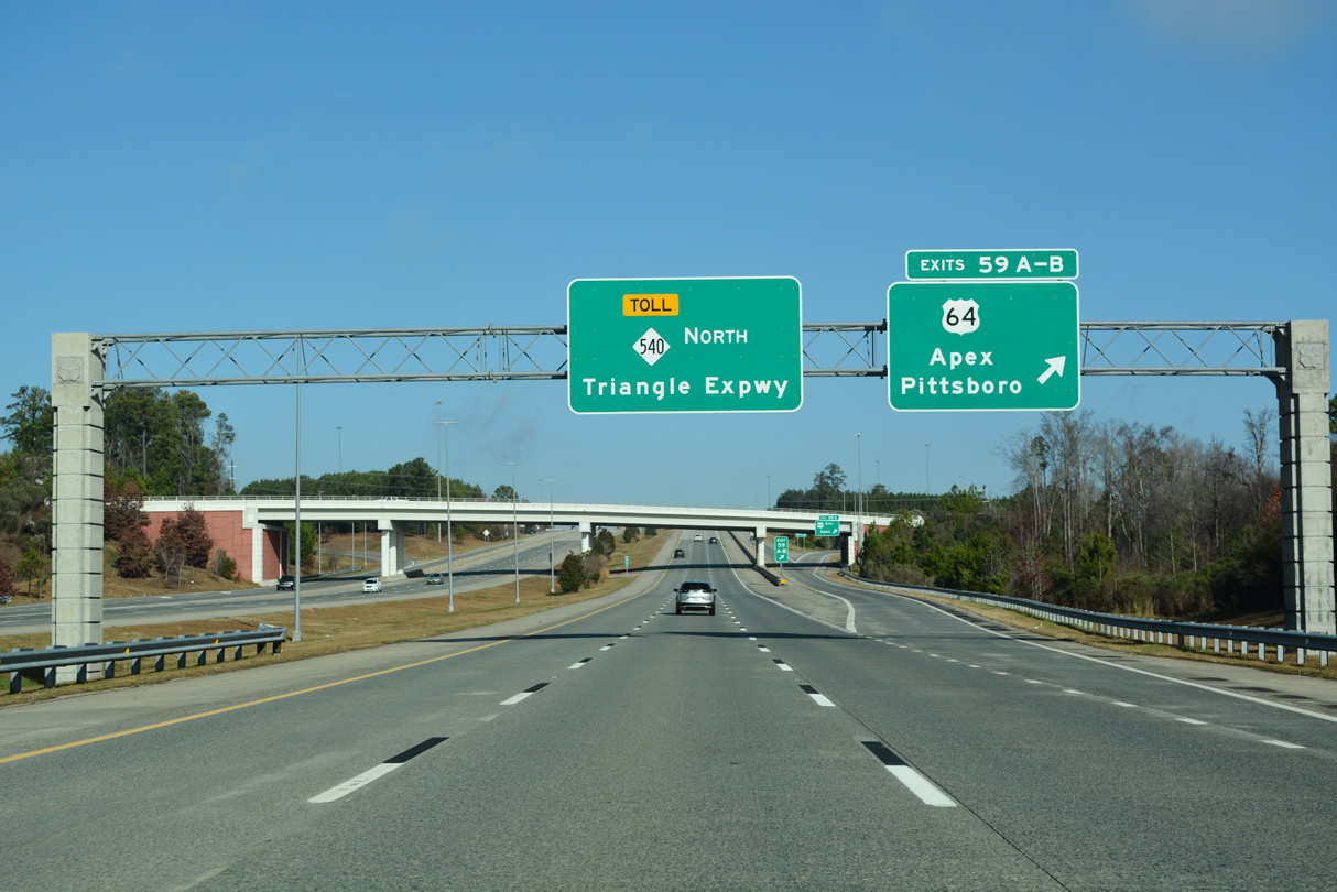Apex NC commute routes to Research Triangle Park