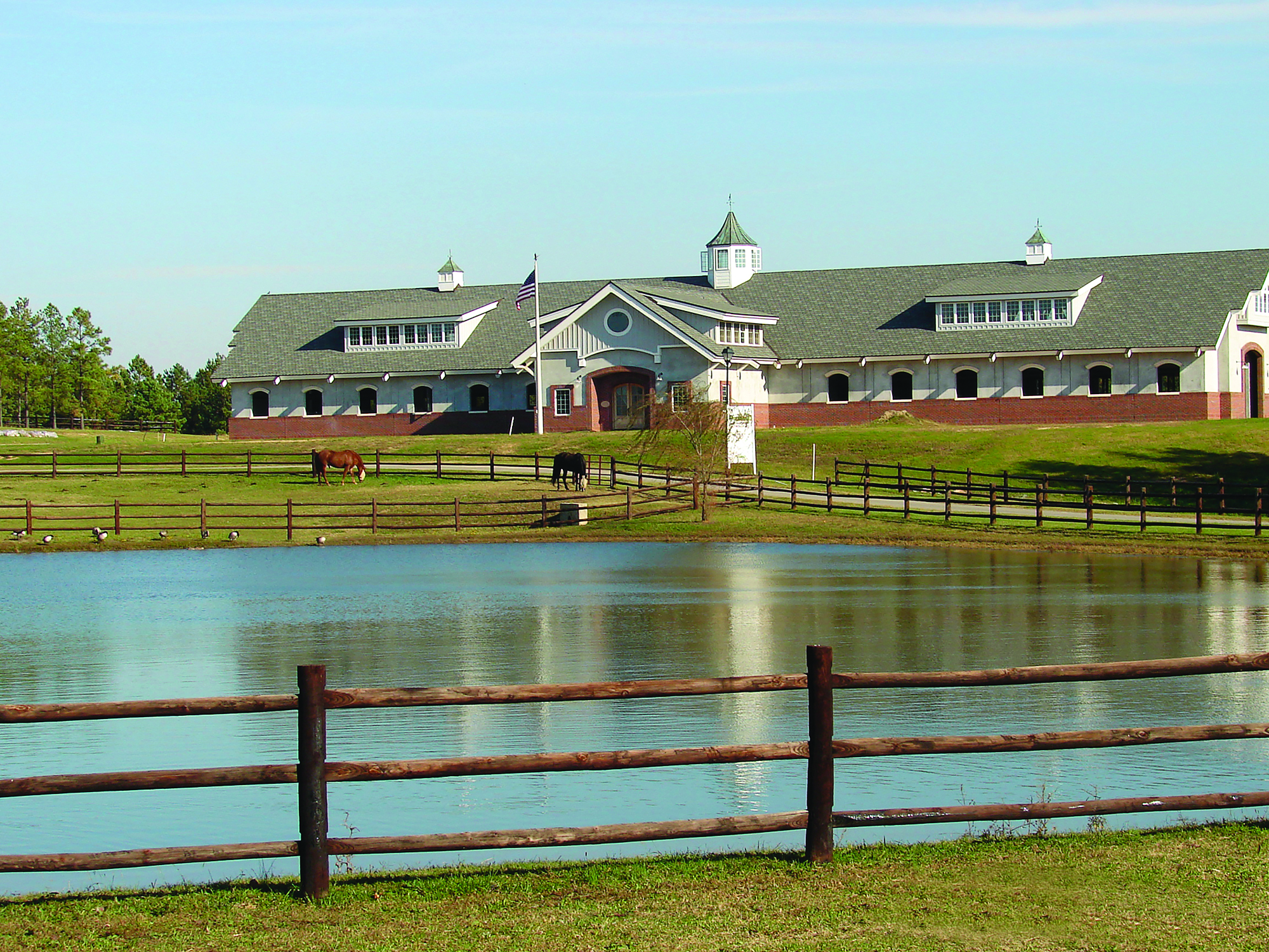 Pond at the equestrian center in Portofino