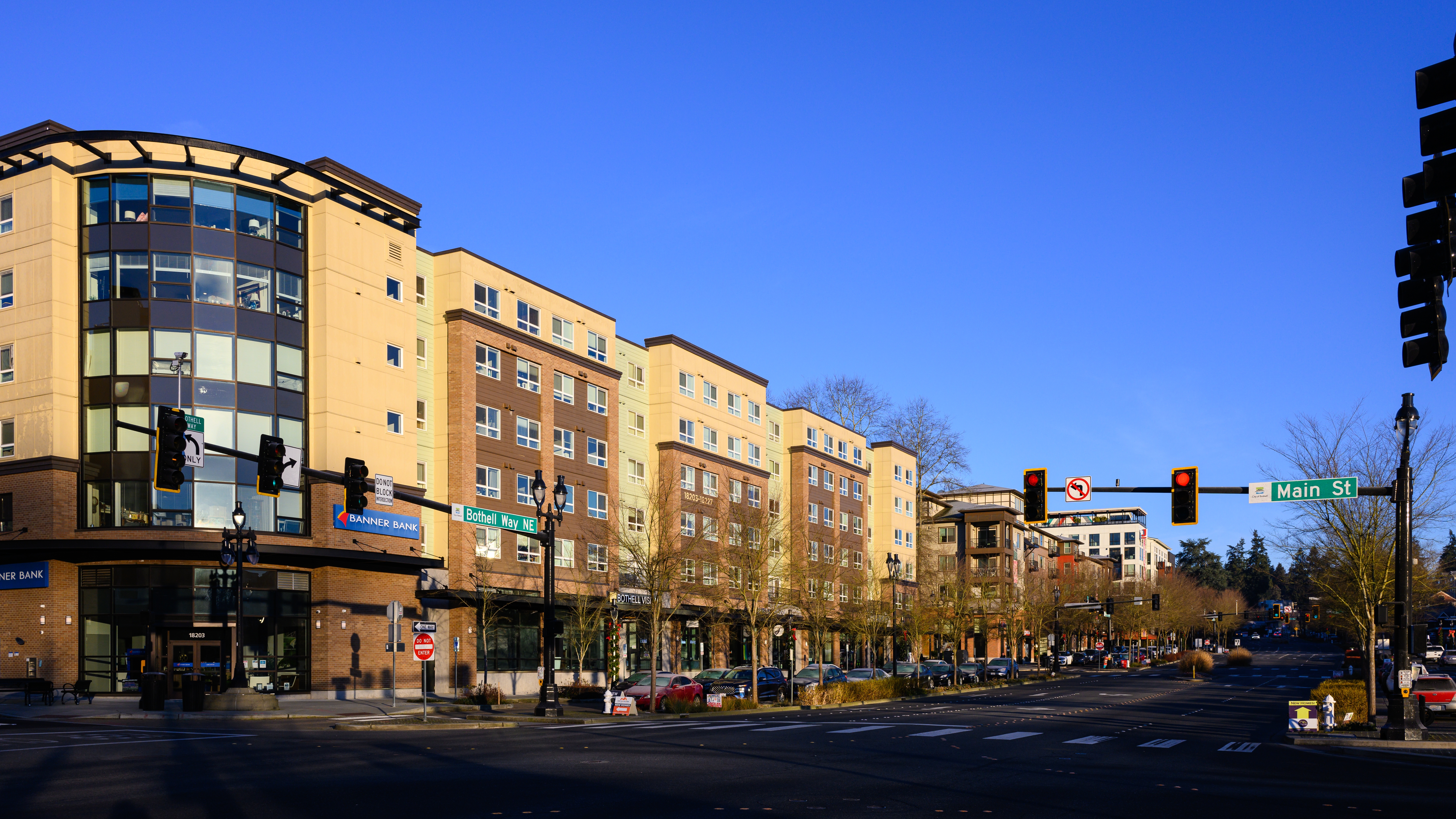 Downtown Bothell at Main Street and Bothell Way NE in Bothell, Washington