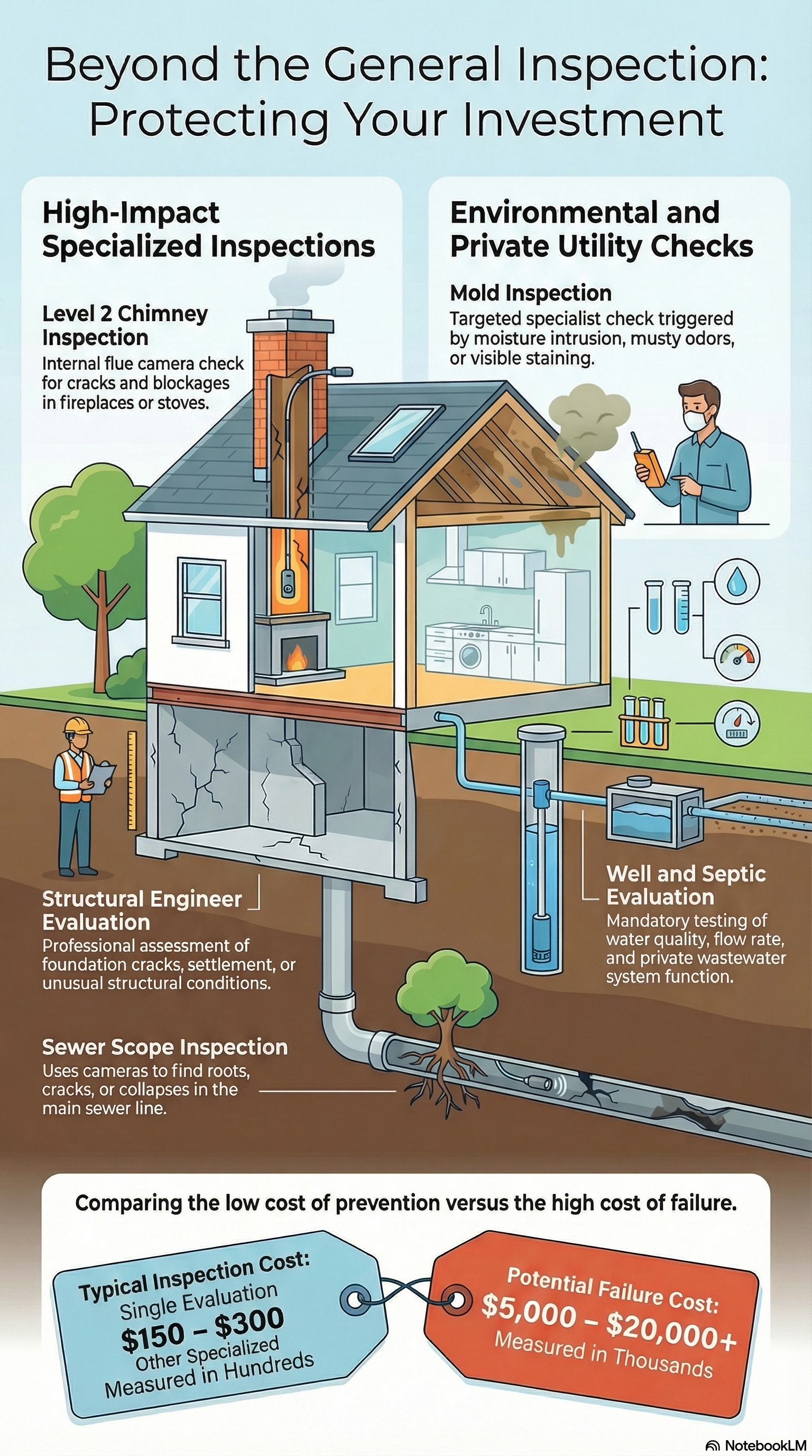 Home inspection education: why inspections matter even on new construction, educational graphic