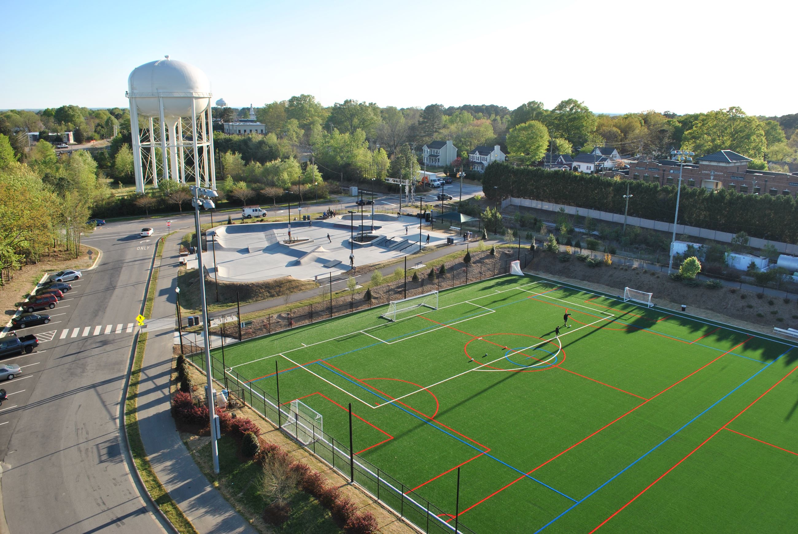 Hunter Street Park aerial near The Villages of Apex