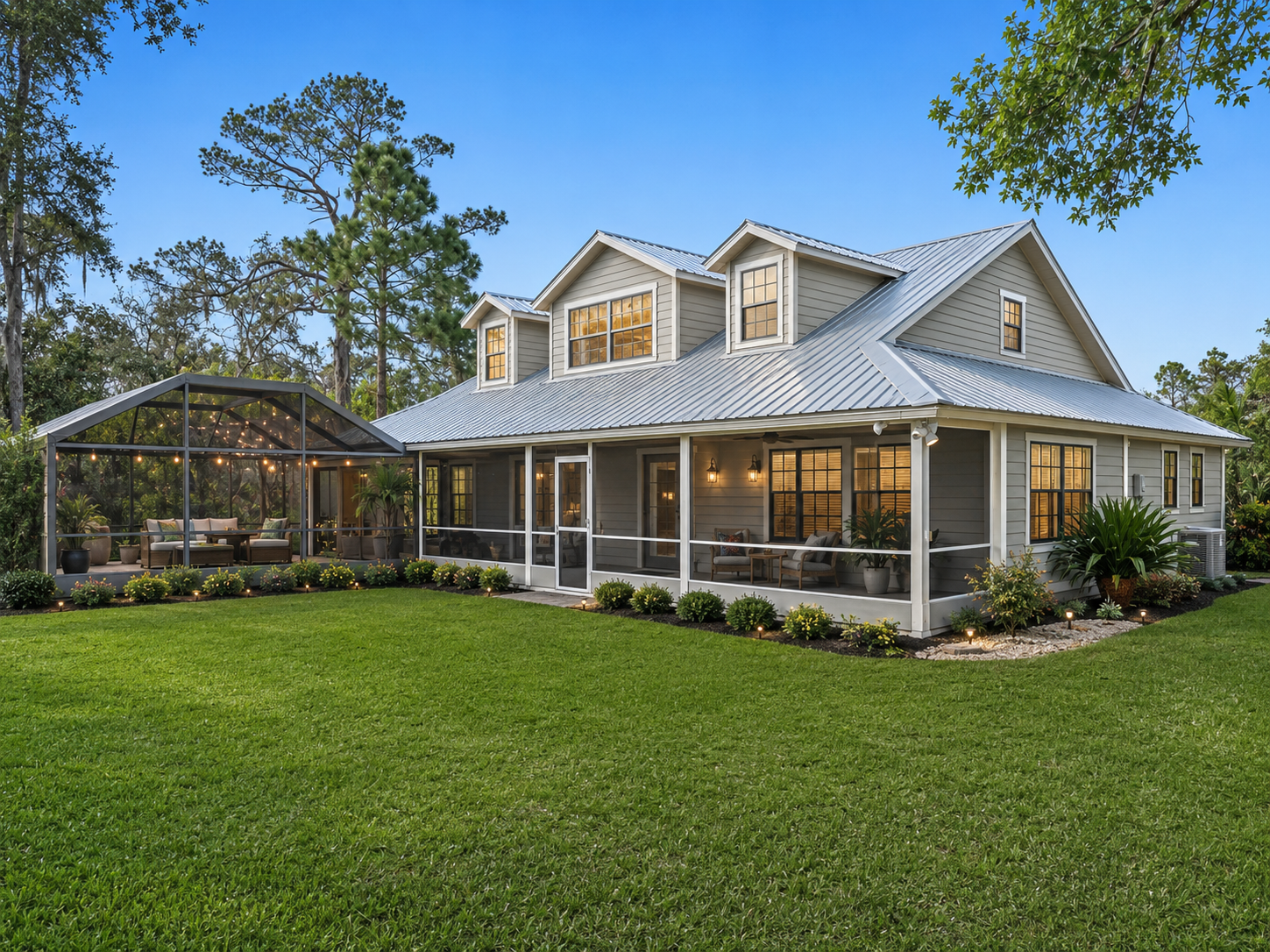 AI-reimagined modern exterior of 665 Moon Ranch Road Sebring FL