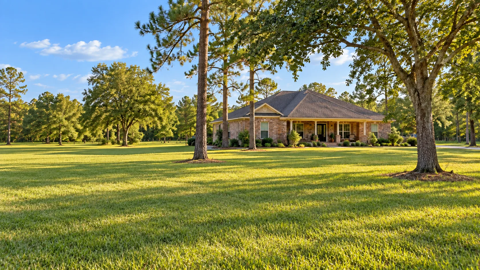 Small-town Northeast Houston scenery near Huffman and Dayton, Texas, the two communities compared in this guide