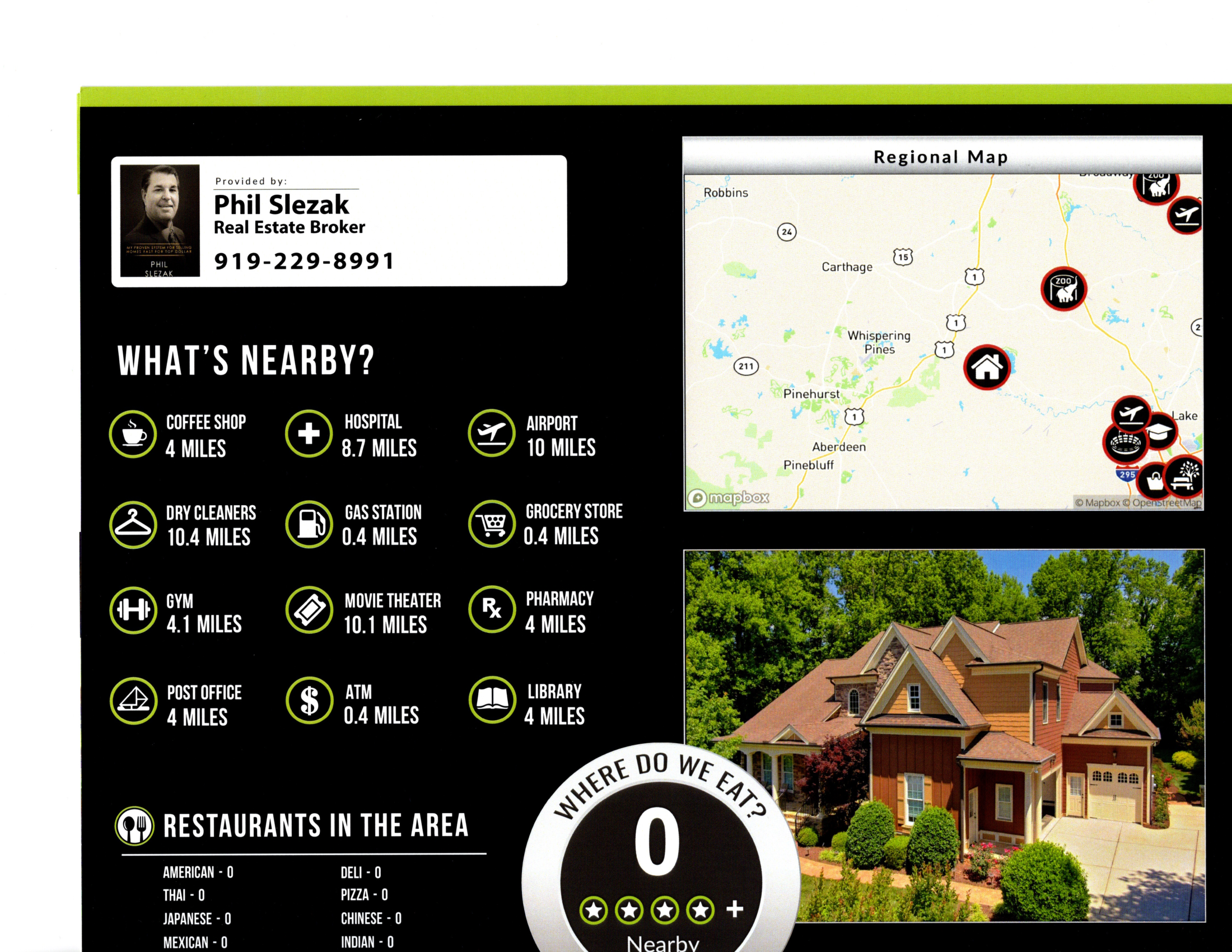 Inside spread of the Sold Zero Commission neighborhood flyer