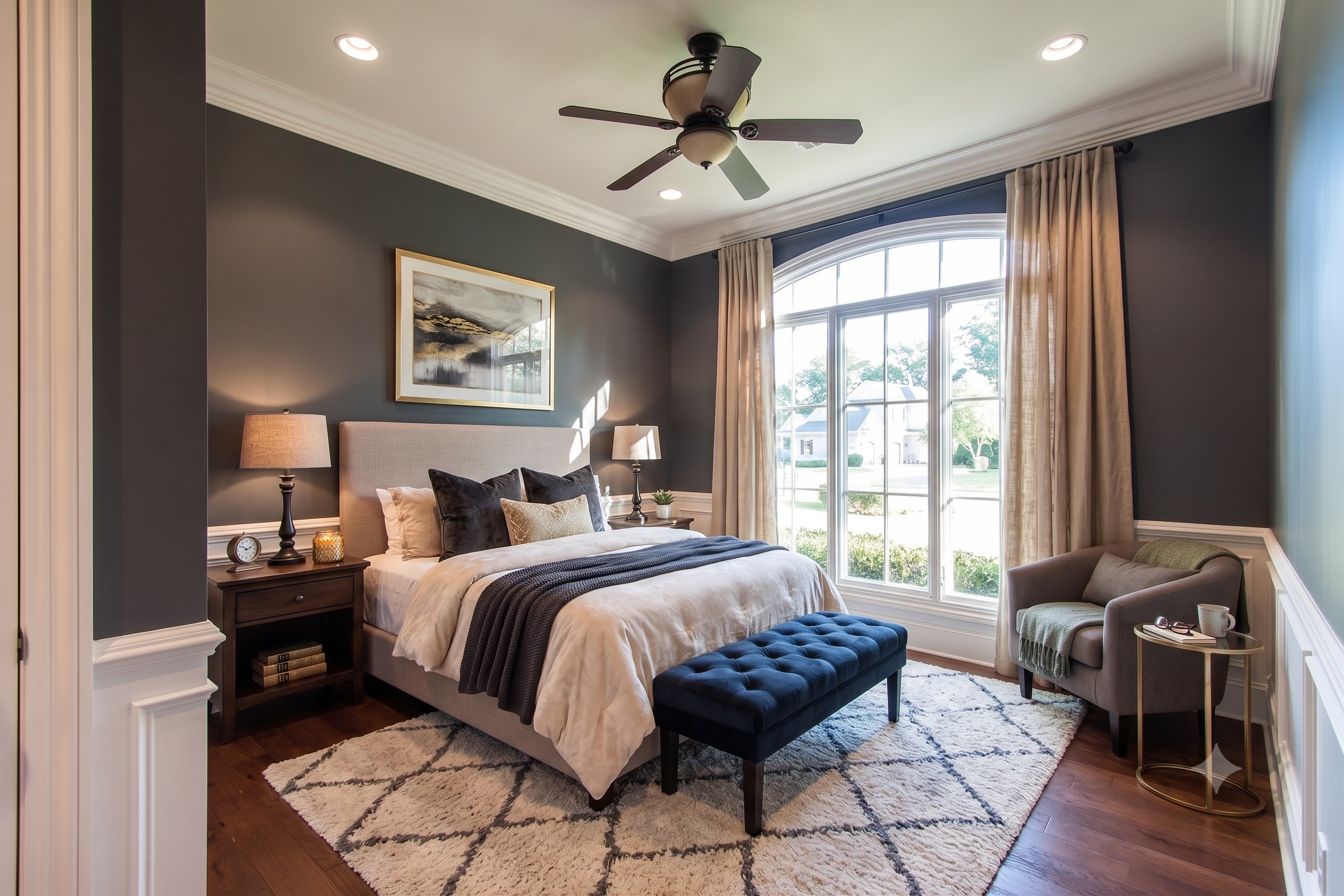 Virtually staged bedroom 2